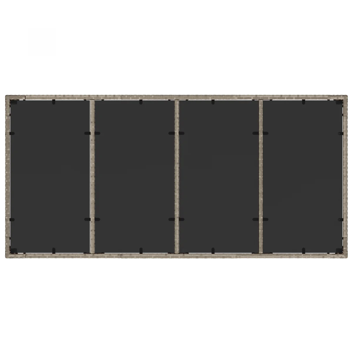 9 darabos kerti étkező szett világosszürke poli rattan