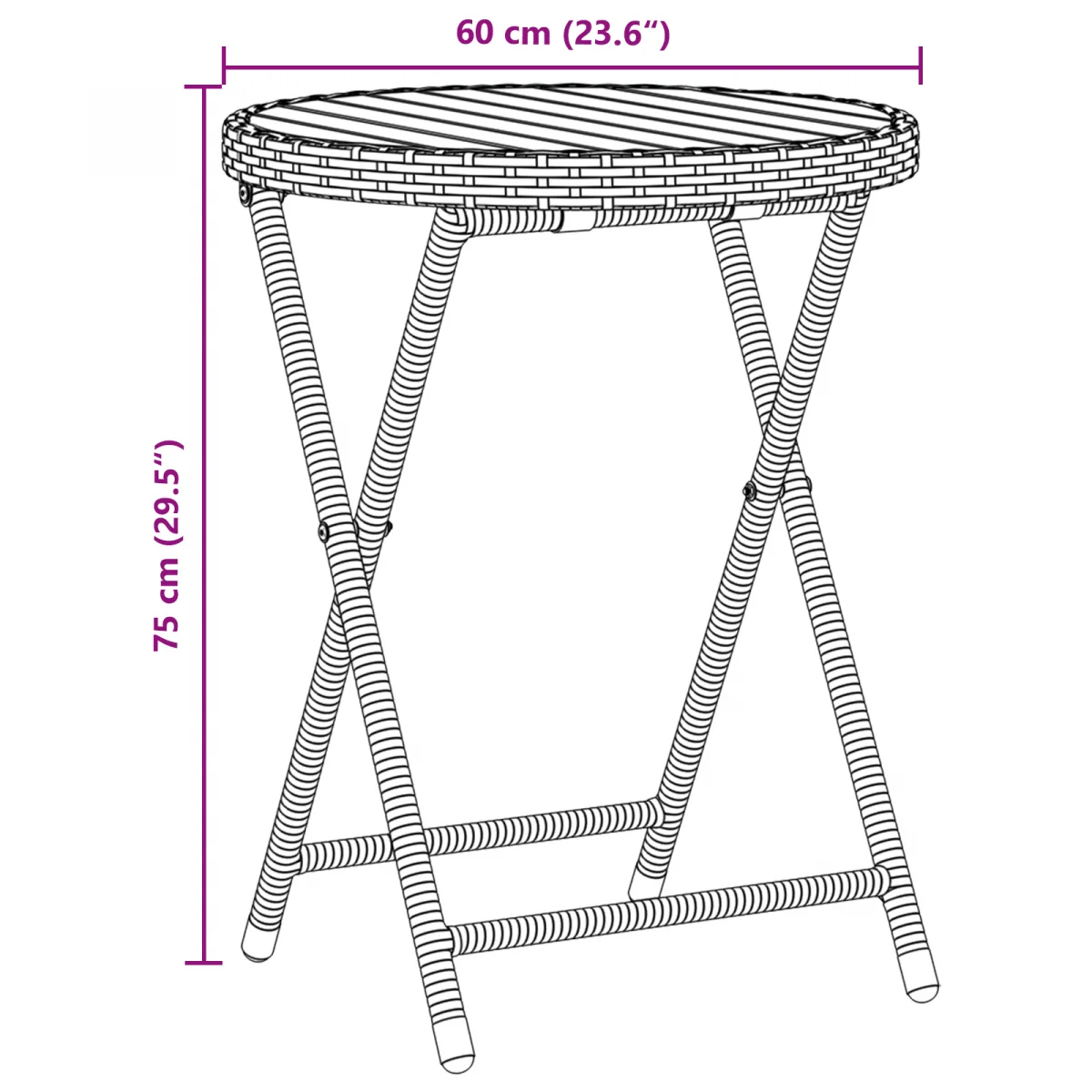 3 részes kert bistró szett párnákkal fekete poly rattan