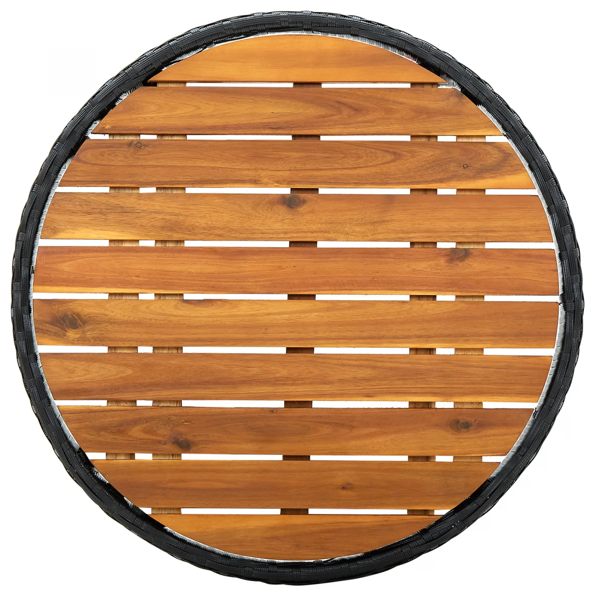 3 részes kert bistró szett párnákkal fekete poly rattan