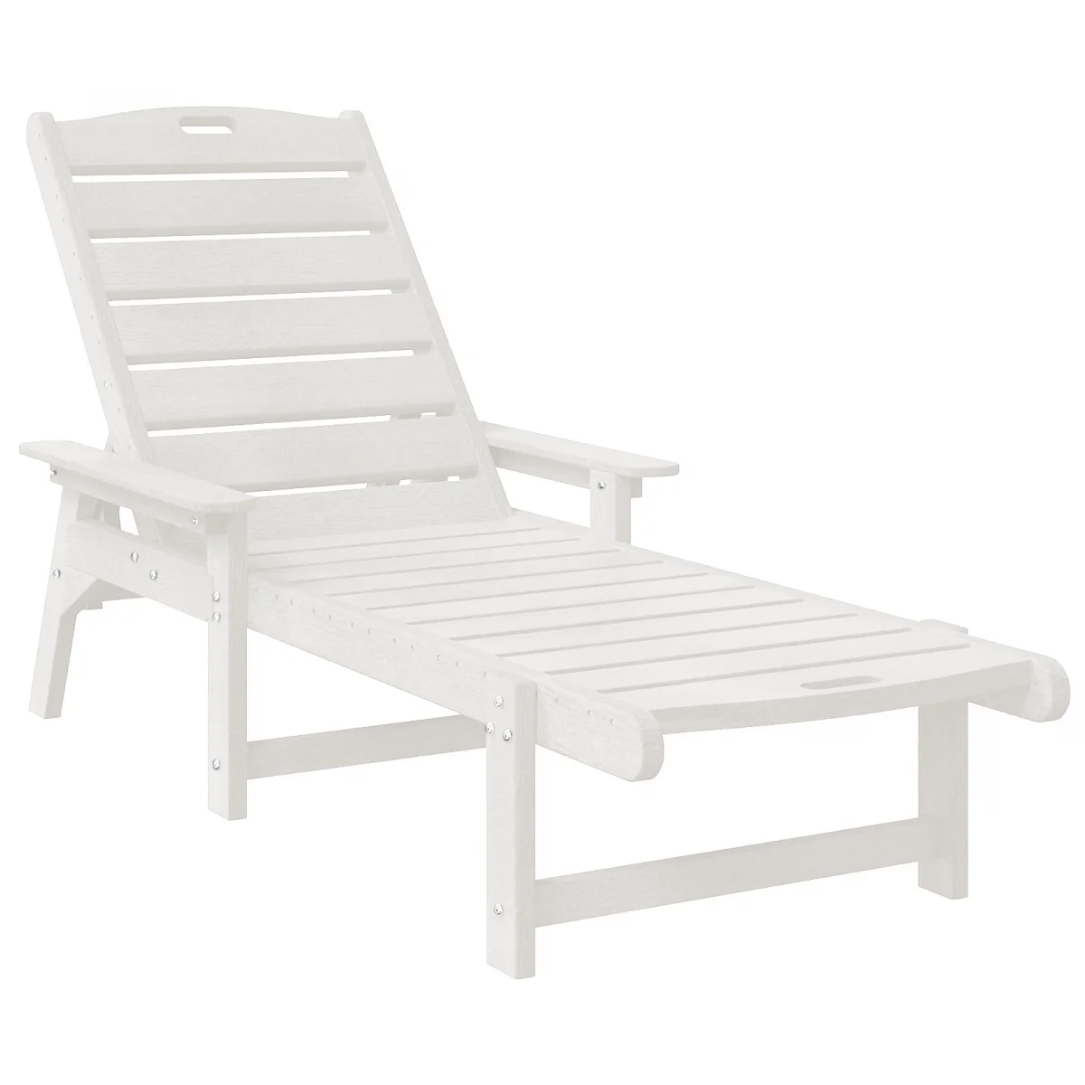 Napsütéses Nyugágy 2 db Fehér 162x53x98.5 cm HDPE