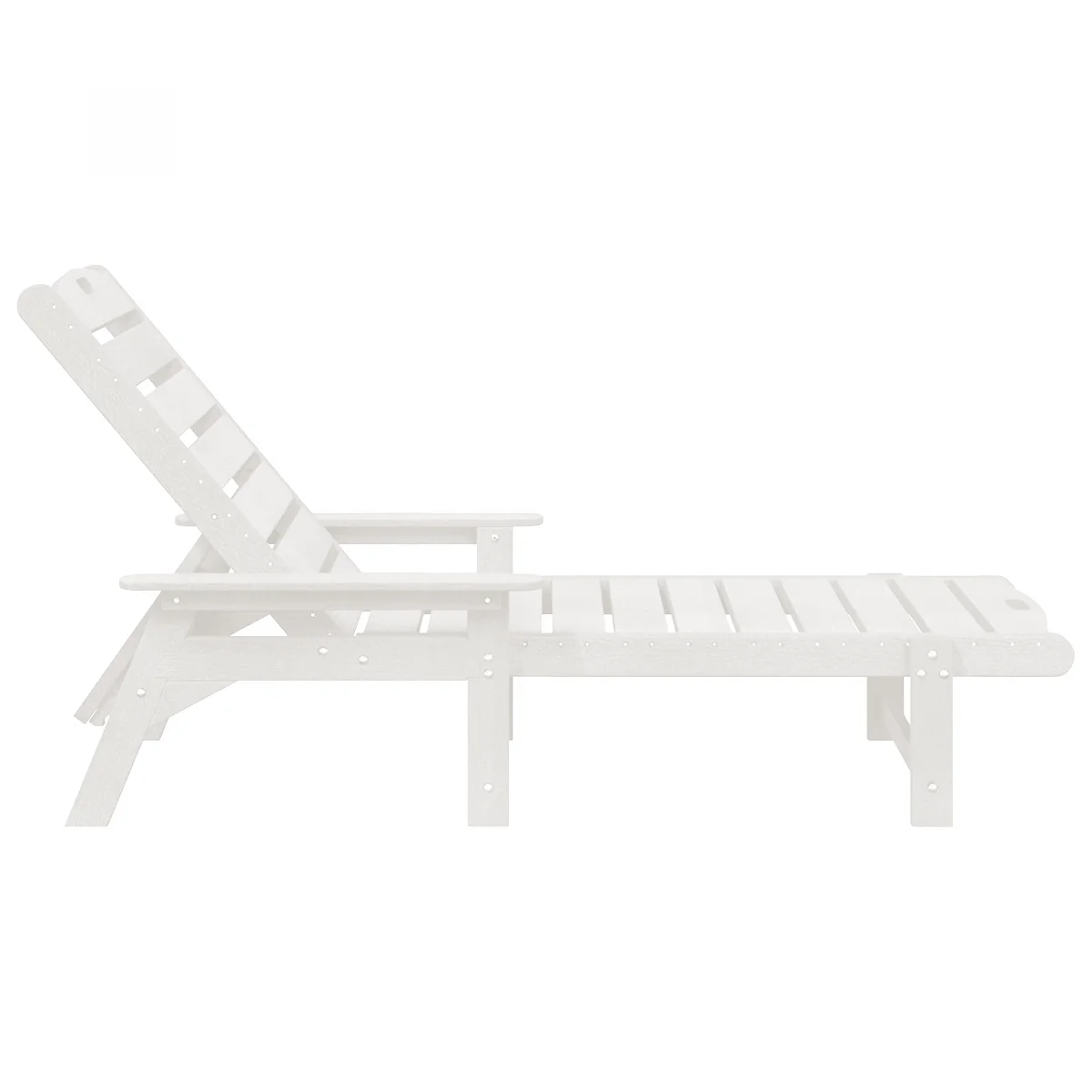 Napsütéses Nyugágy 2 db Fehér 162x53x98.5 cm HDPE