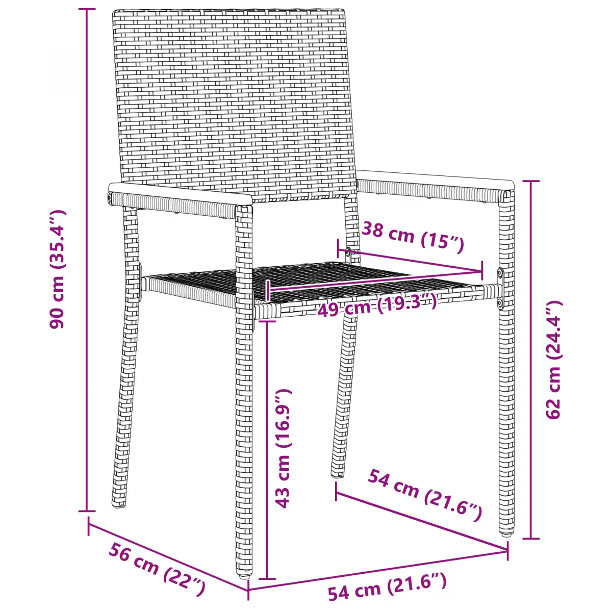 5 részes kerti étkező garnitúra bézs polirattan
