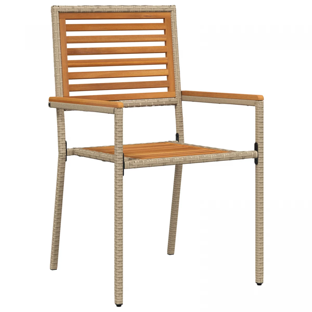 5 darabos Kert Étkezőszett Bézs Poli Rattan Akác