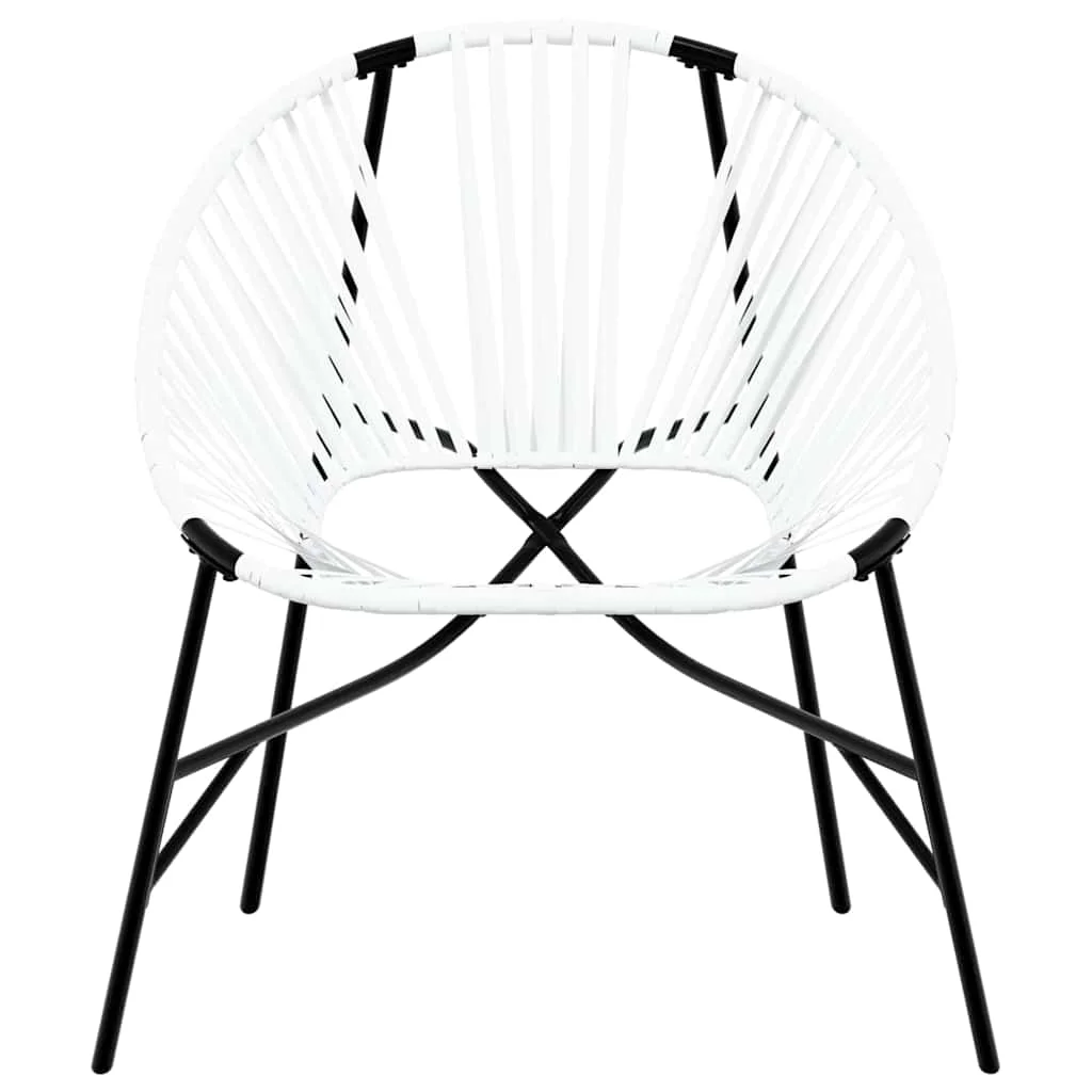 Fekete fehér polyrattan kerti tojás szék