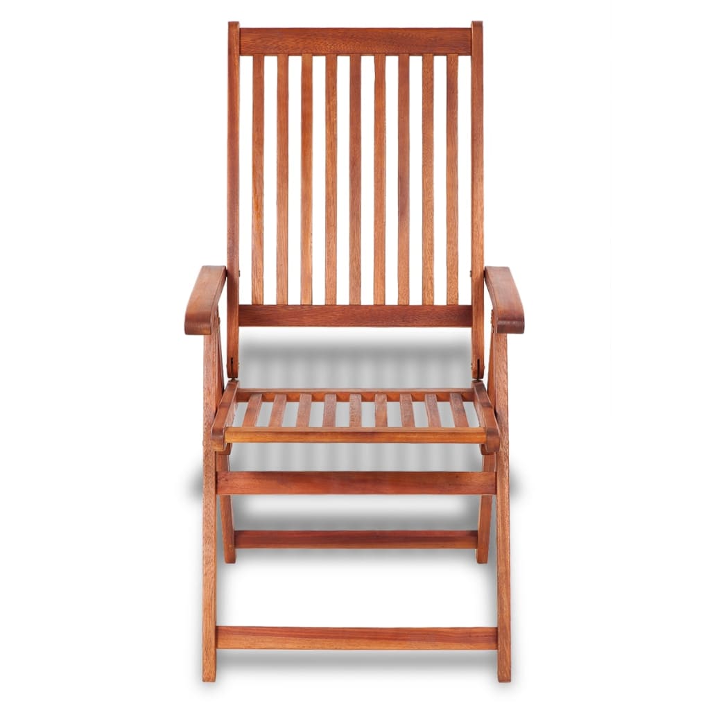 2 db barna összecsukható tömör akácfa kerti szék
