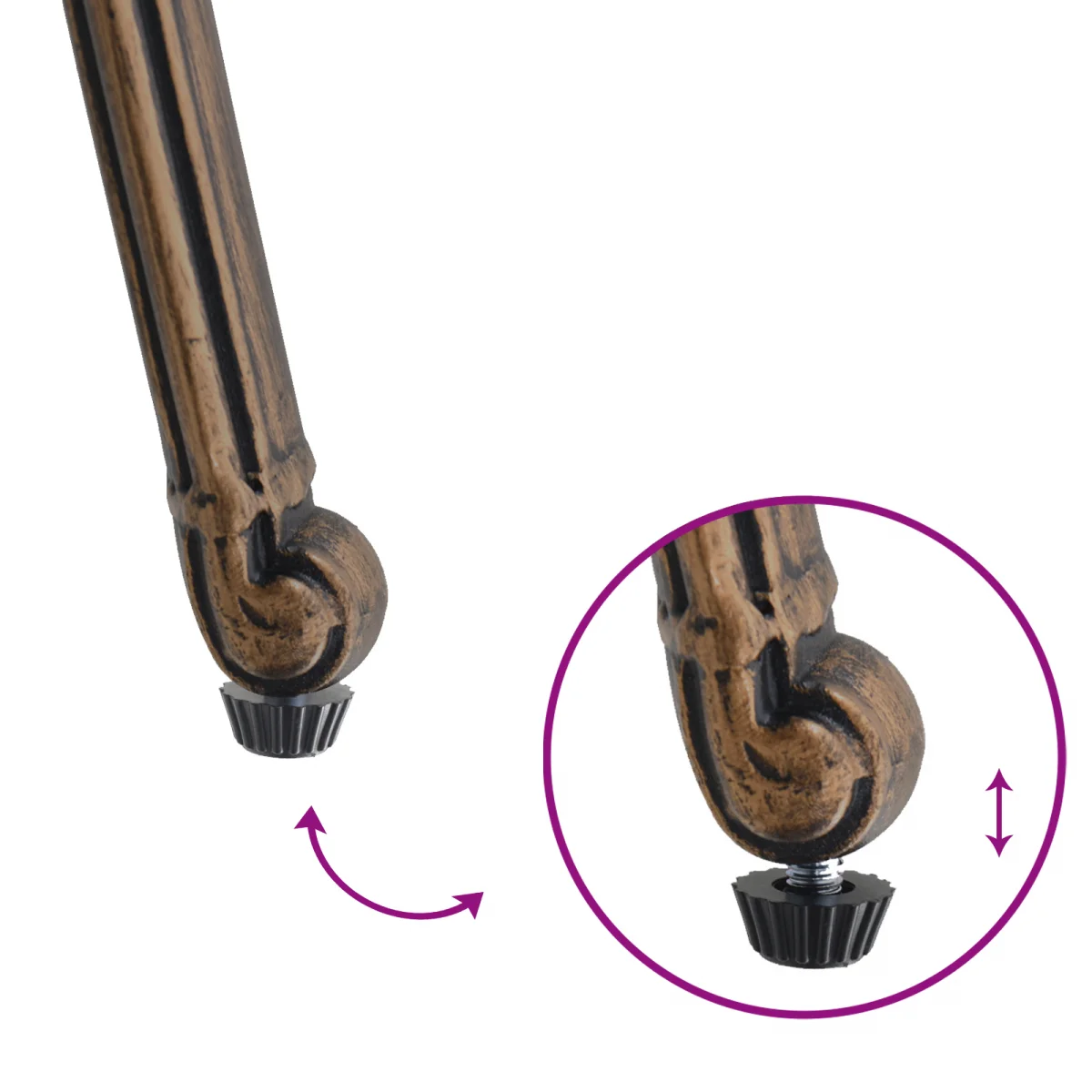 Kerti Székek 2 db Bronz Öntött Alumínium