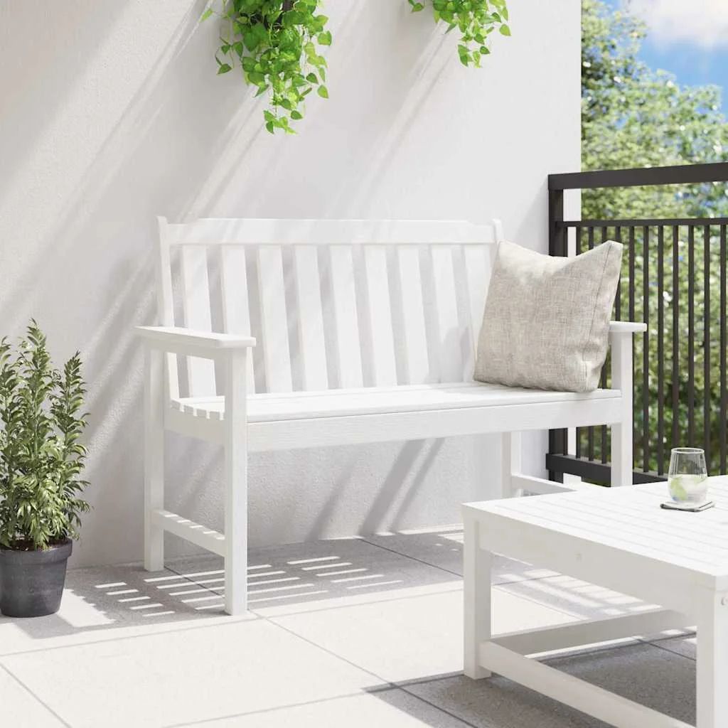 Kerti pad fehér 120 cm HDPE