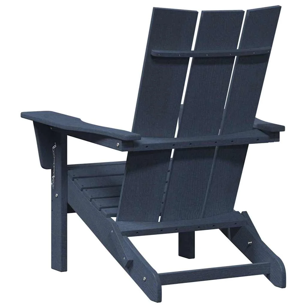 összecsukható Adirondack szék tengerészkék 74.5x80.5x90 cm HDPE