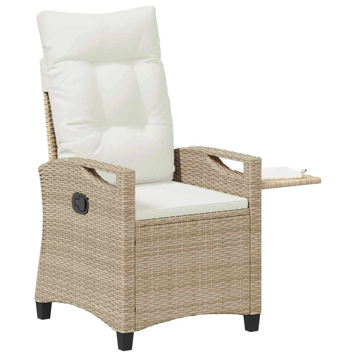 Fekvő Kerti Szék Beige és krém 56 x 60 x 112 cm polirattan