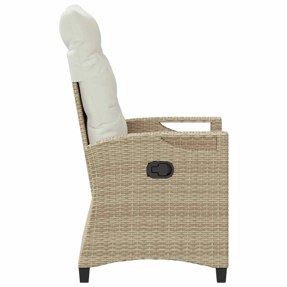 Fekvő Kerti Szék Beige és krém 56 x 60 x 112 cm polirattan