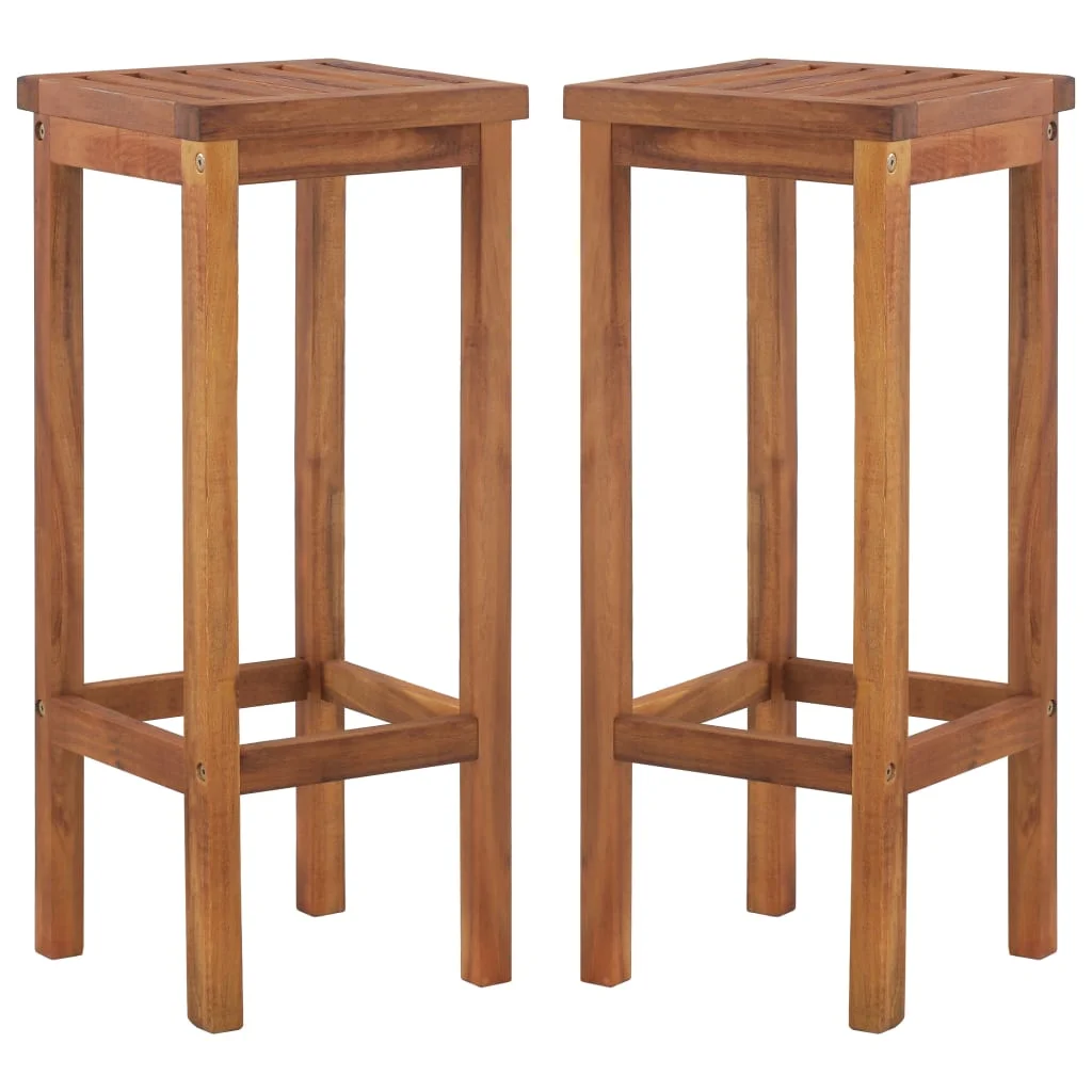 2 db tömör akácfa bárszék