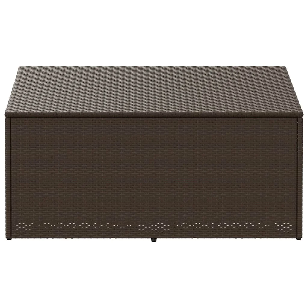 Barna polyrattan kerti tárolóláda 110x50x58 cm