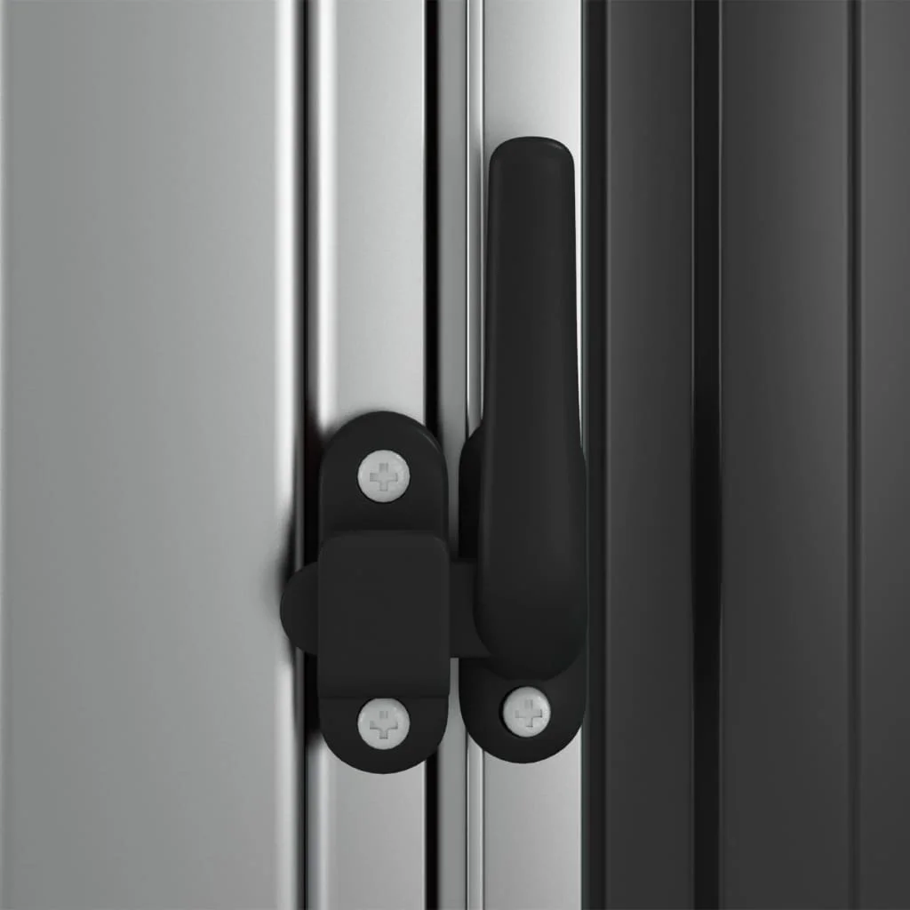 Antracitszürke horganyzott acél kerti fészer 180,5x97x209,5 cm