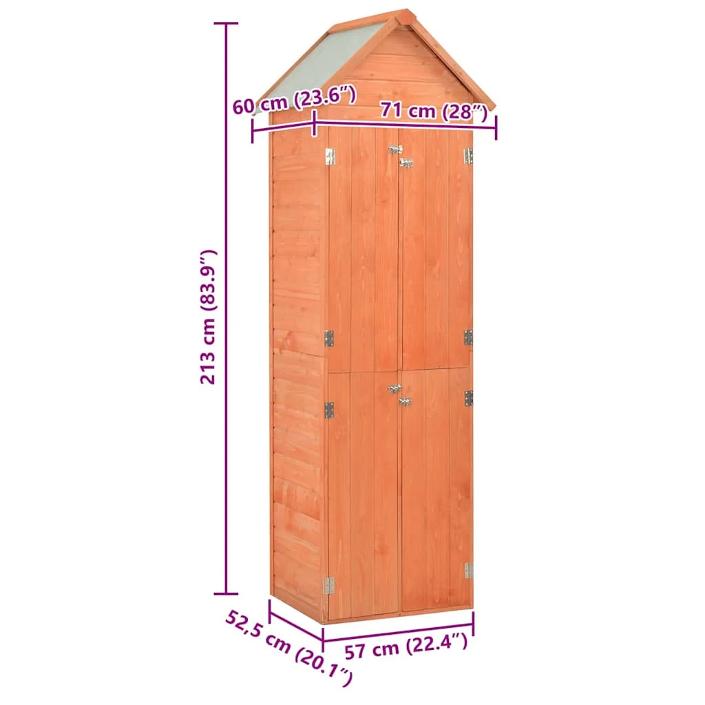Fa kerti fészer 71 x 60 x 213 cm