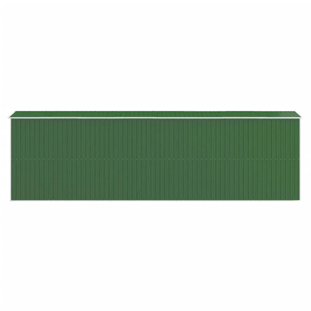Zöld horganyzott acél kerti fészer 192x689x223 cm