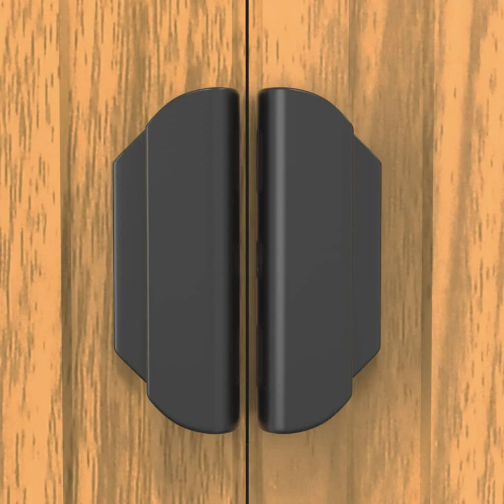 Világosbarna horganyzott acél kerti fészer 192x606x223 cm