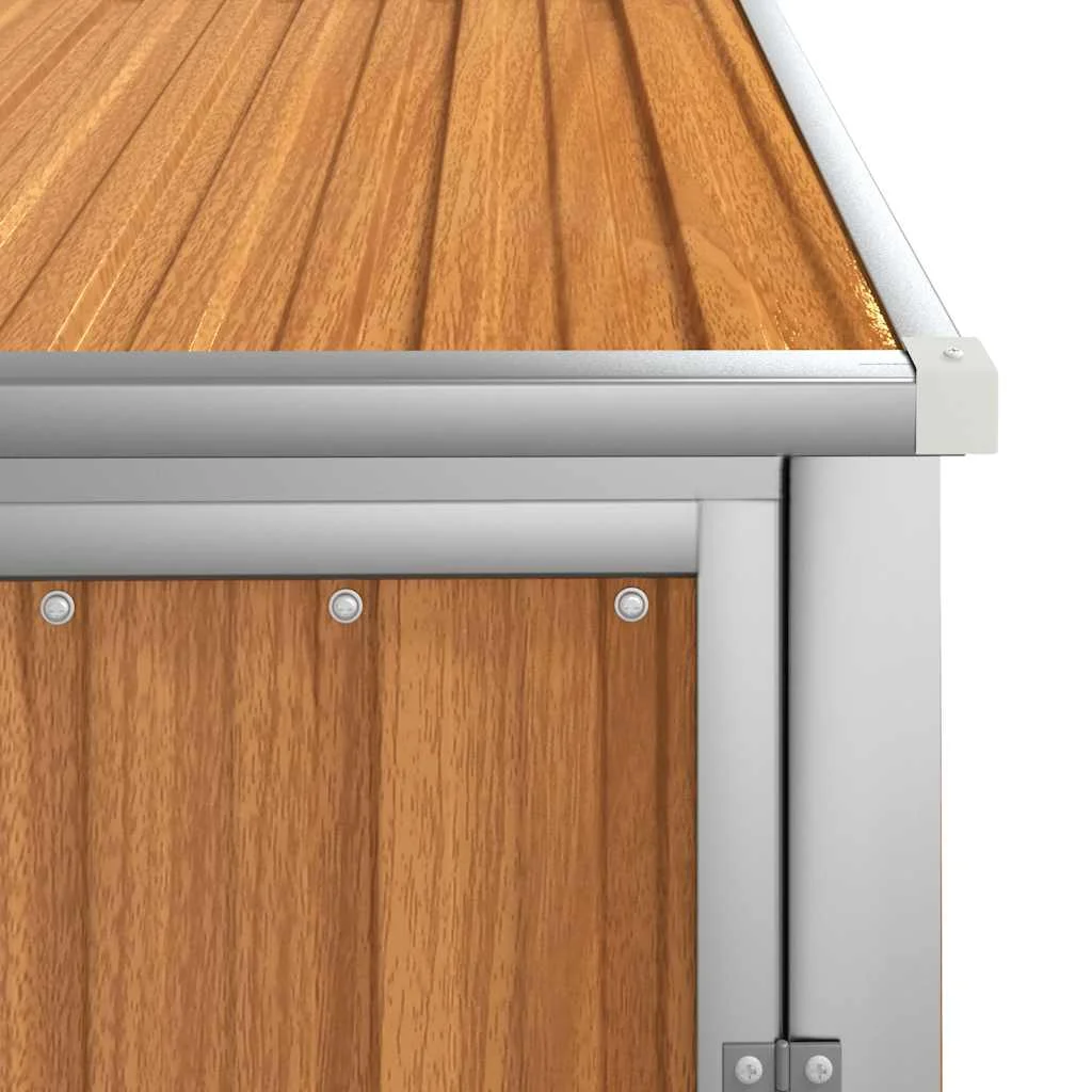 Barna horganyzott acél kerti szerszámtároló 88 x 89 x 161 cm