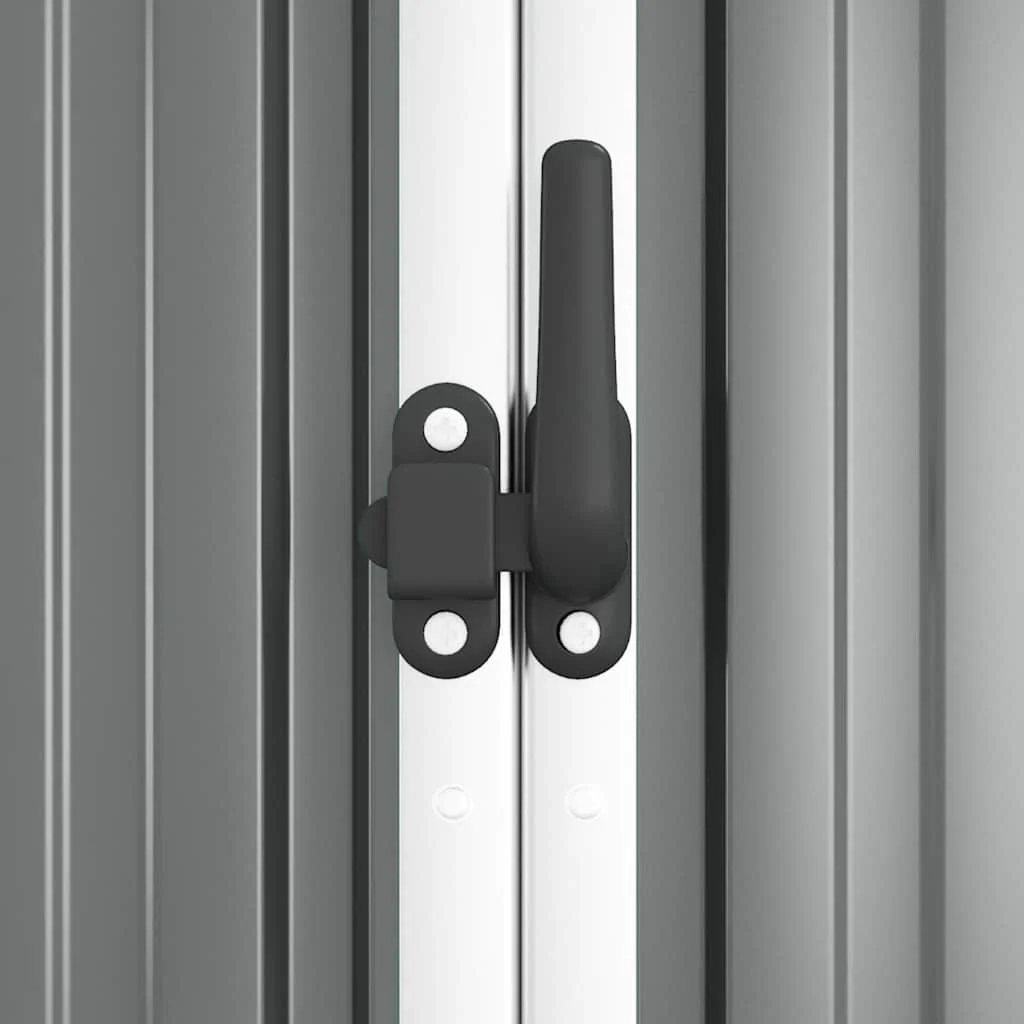 Szürke horganyzott acél kerti szerszámtároló 225 x 89 x 161 cm