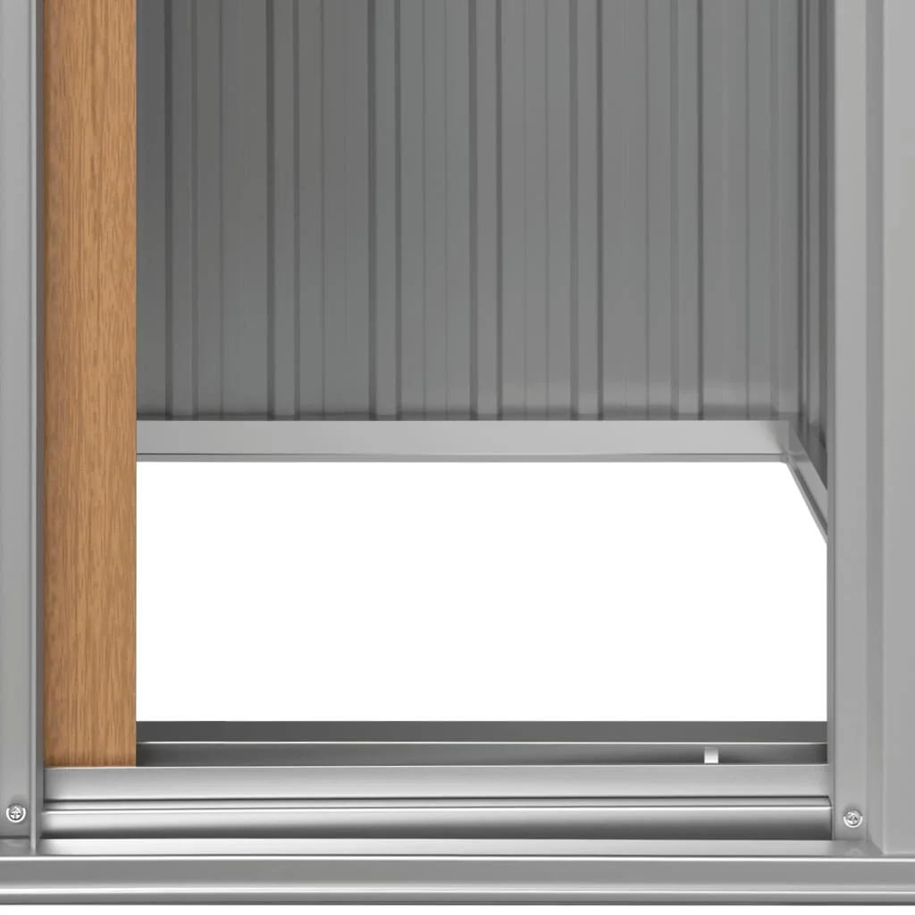 Barna horganyzott acél kerti fészer 126 x 97,5 x 177 cm