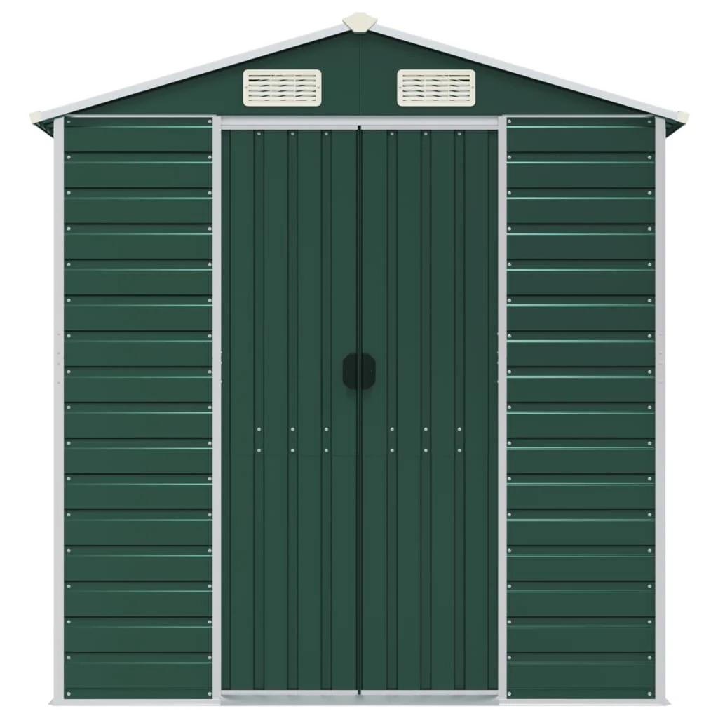 Zöld horganyzott acél kerti fészer 191 x 980 x 198 cm