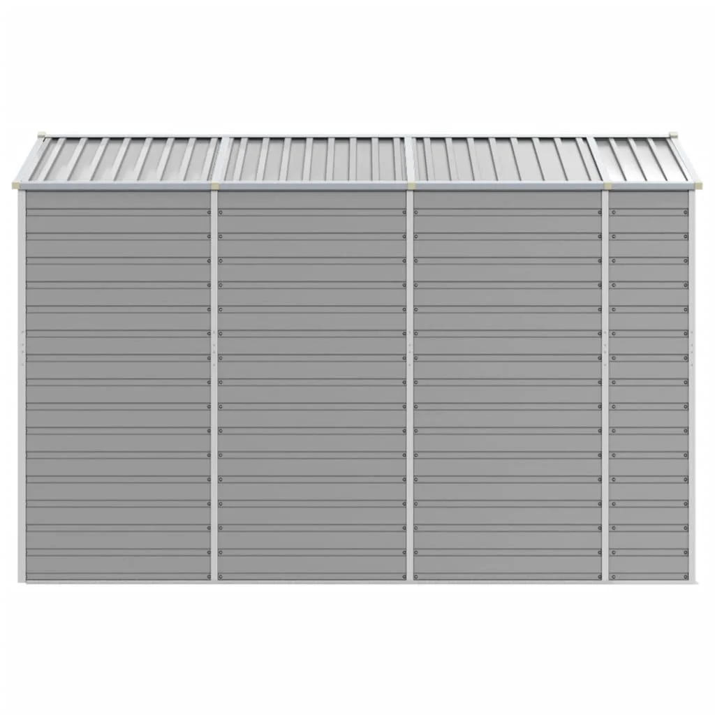 Világosszürke horganyzott acél kerti fészer 191 x 300 x 198 cm