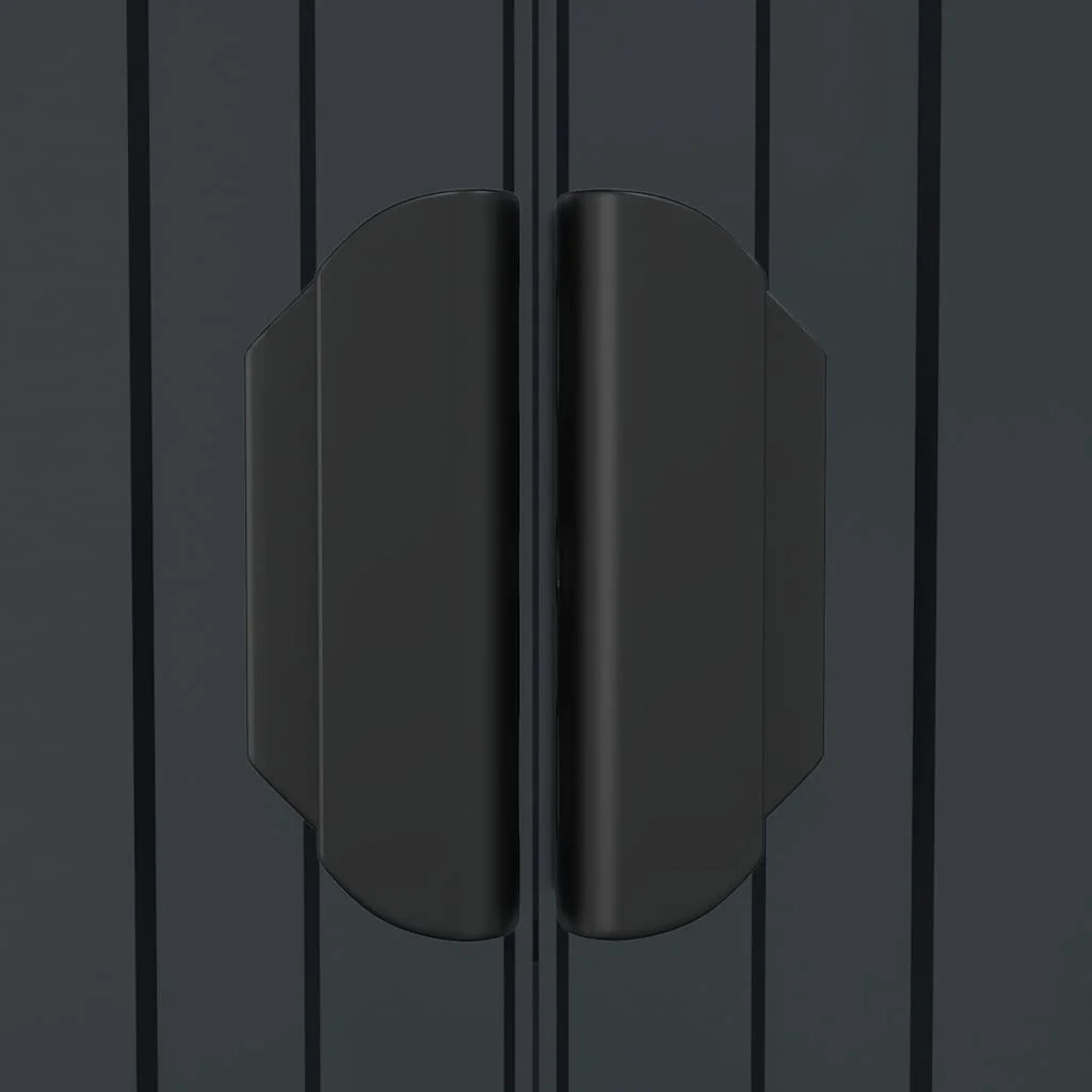 Antracitszürke horganyzott acél kerti fészer 192 x 108 x 223 cm