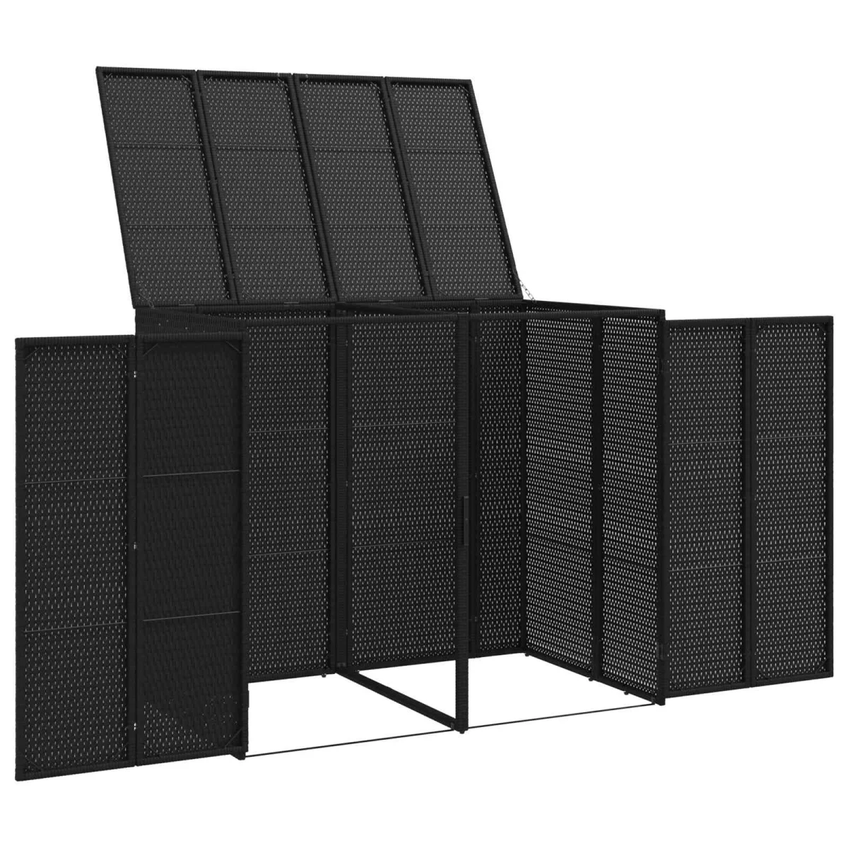 Kuka Doboz 2 pcs Fekete 65 x 80 x 115 cm Polietilén