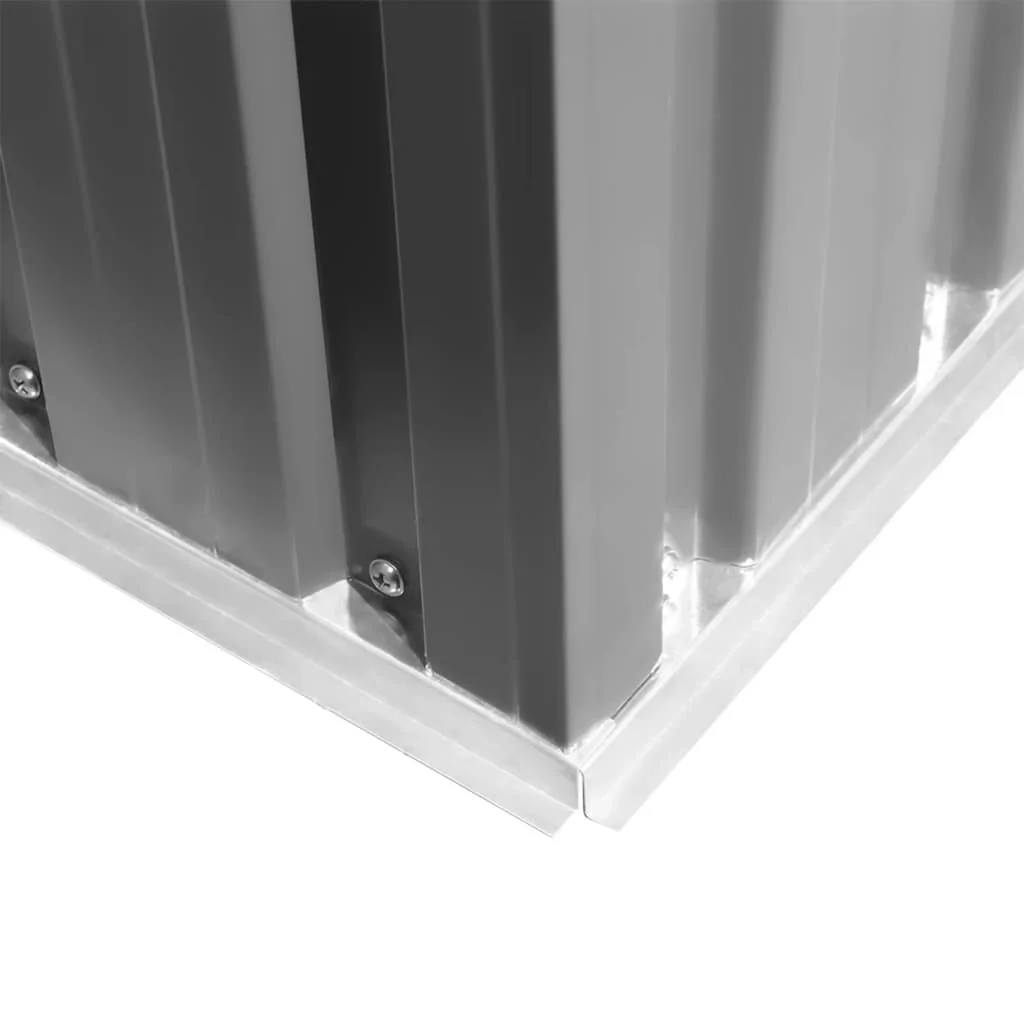 Szürke fém kerti fészer 257 x 205 x 178 cm