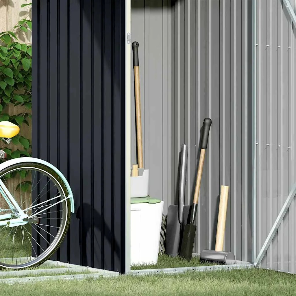 Antracitszürke horganyzott acél kerti tűzifatároló 245x98x159cm