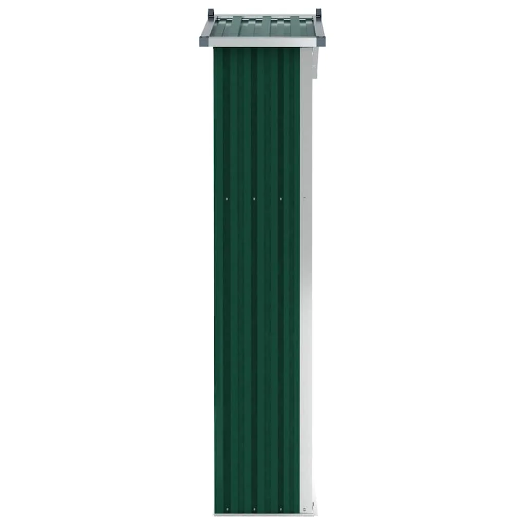 Zöld horganyzott acél kerti fészer 116x45x175 cm