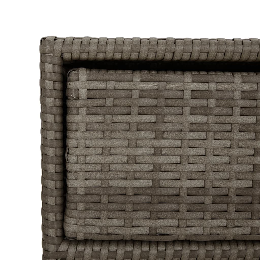 Szürke polyrattan kerti tárolószekrény 55 x 59 x 80 cm