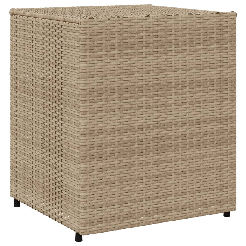 Bézs polyrattan kerti tárolószekrény 55 x 59 x 69 cm