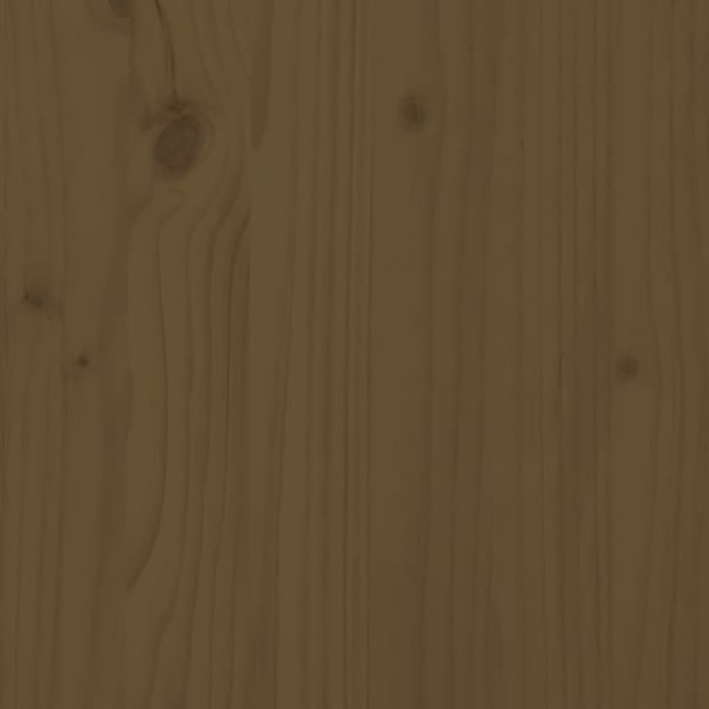 Mézbarna tömör fenyőfa kerti láda 101 x 50,5 x 46,5 cm
