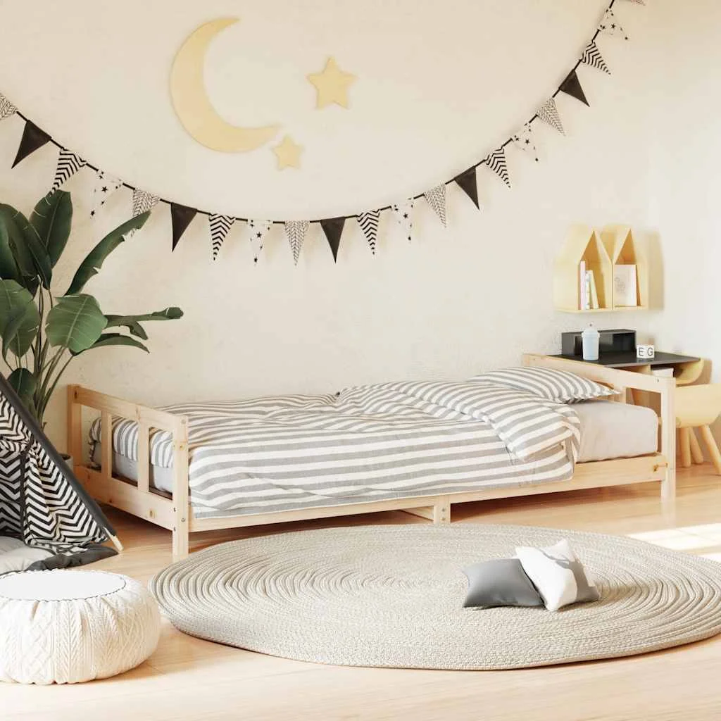 Tömör fenyőfa gyerekágykeret 90 x 200 cm