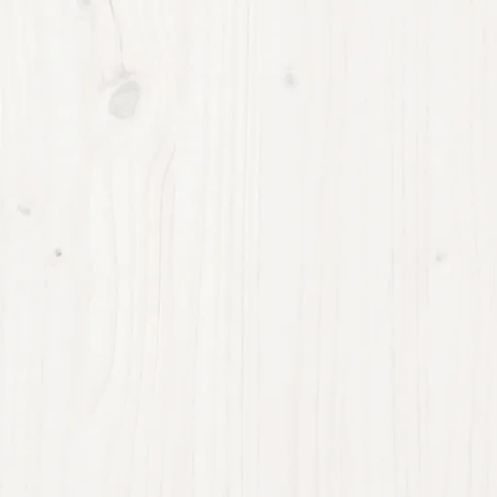 Fehér gyerek tömör fenyőfa ágykeret 70 x 140 cm