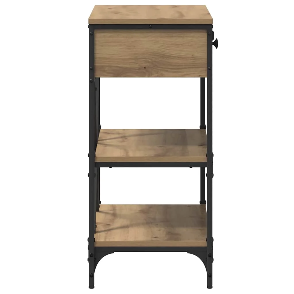 Konzolasztal fiókkal polcokkal Barna 100 x 34,5 x 75 cm faszínű