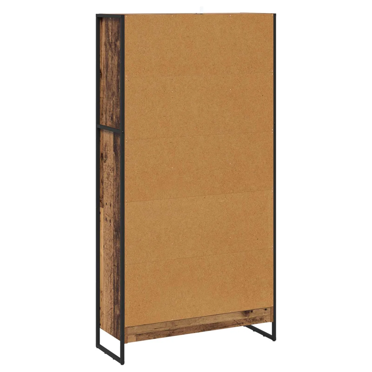 Könyvespolc 2 pcs Öreg fa 80 x 30 x 155 cm Faanyag