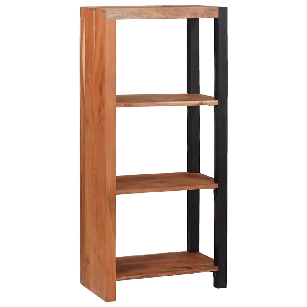 Könyvszekrény Barna, Fekete 50 x 30 x 110 cm Tömör Akácfa