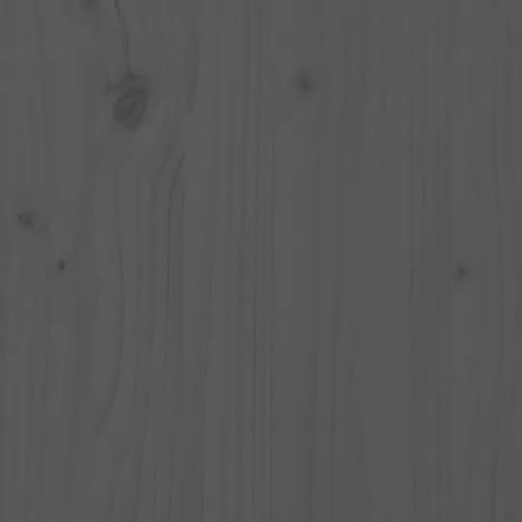 Szürke tömör fenyőfa könyvszekrény/térelválasztó 60x30x167,5 cm