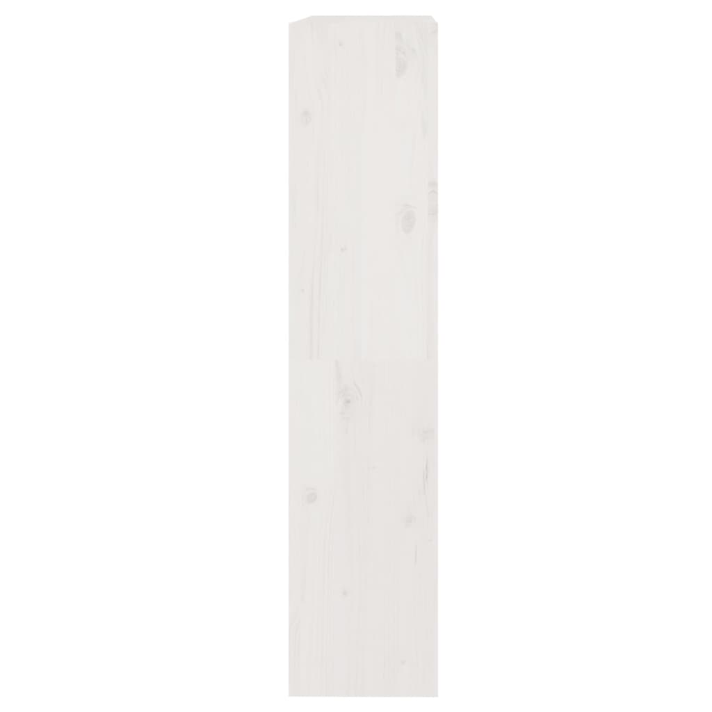 Fehér tömör fenyőfa könyvszekrény/térelválasztó 80x30x135,5 cm