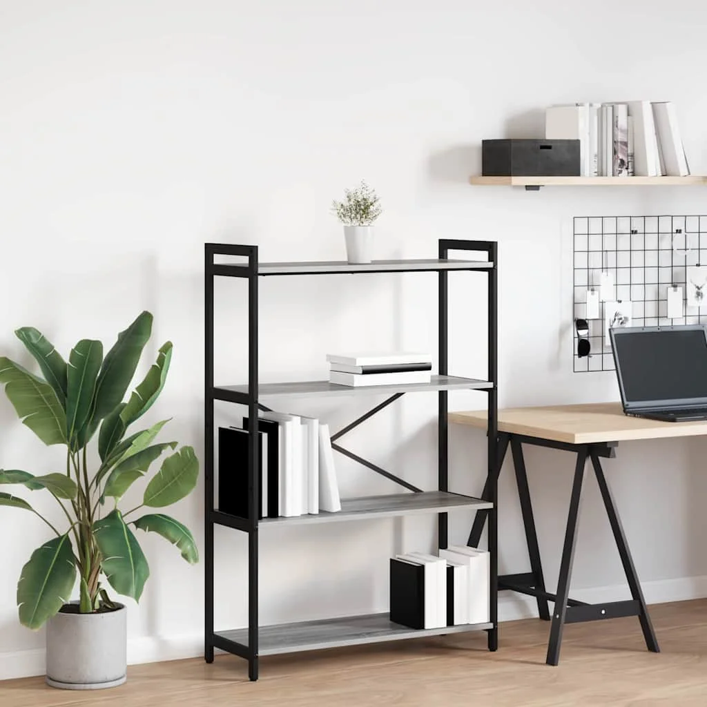 Könyvszekrény Szürke sonoma 80 x 30 x 118 cm Faanyag