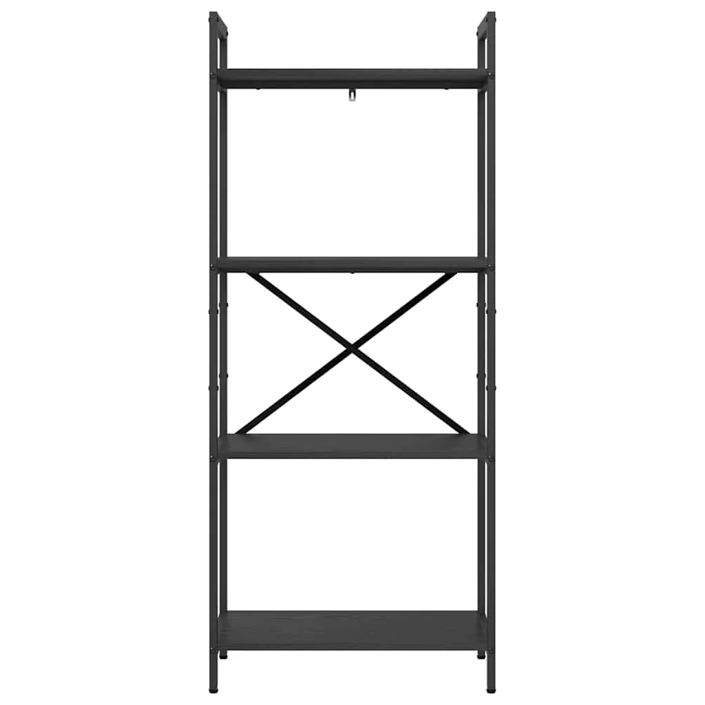 Könyvespolc Fekete tölgy 56 x 34 x 133,5 cm Faanyag