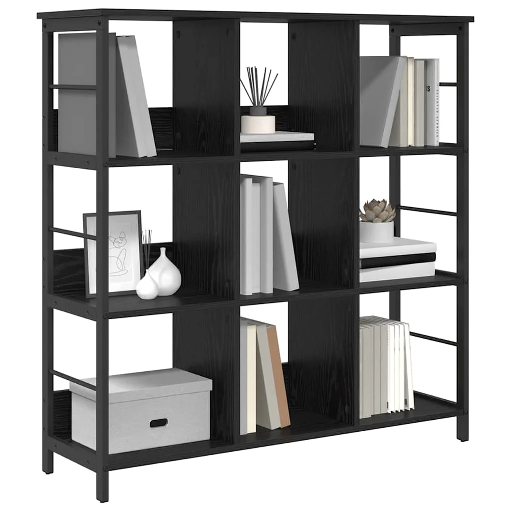 Könyvespolc Fekete tölgy 102 x 32 x 104,5 cm Faanyag