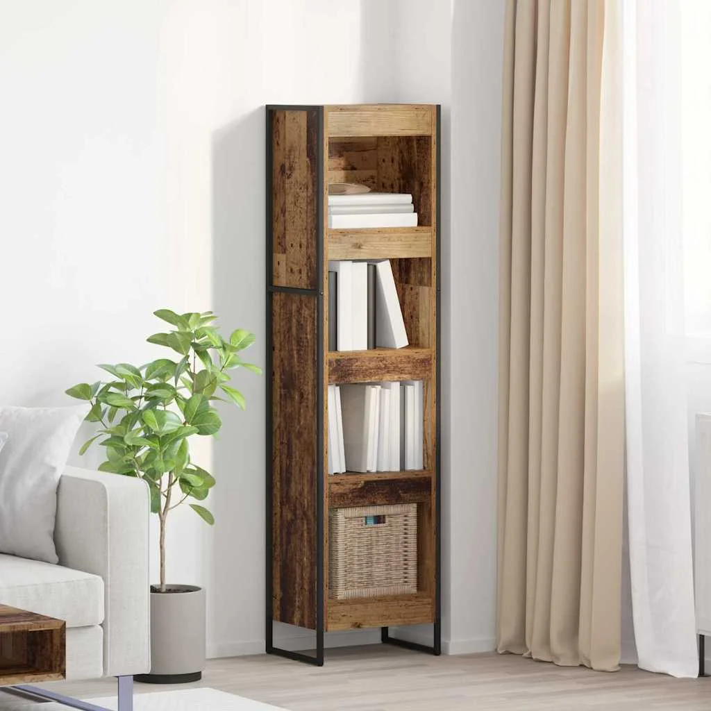 Könyvespolc Öreg fa 80 x 30 x 155 cm Faanyag