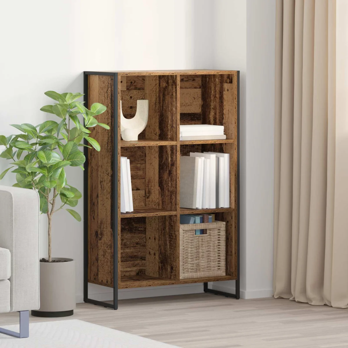 Könyvespolc Öreg fa 99.5 x 30 x 108.5 cm Faanyag