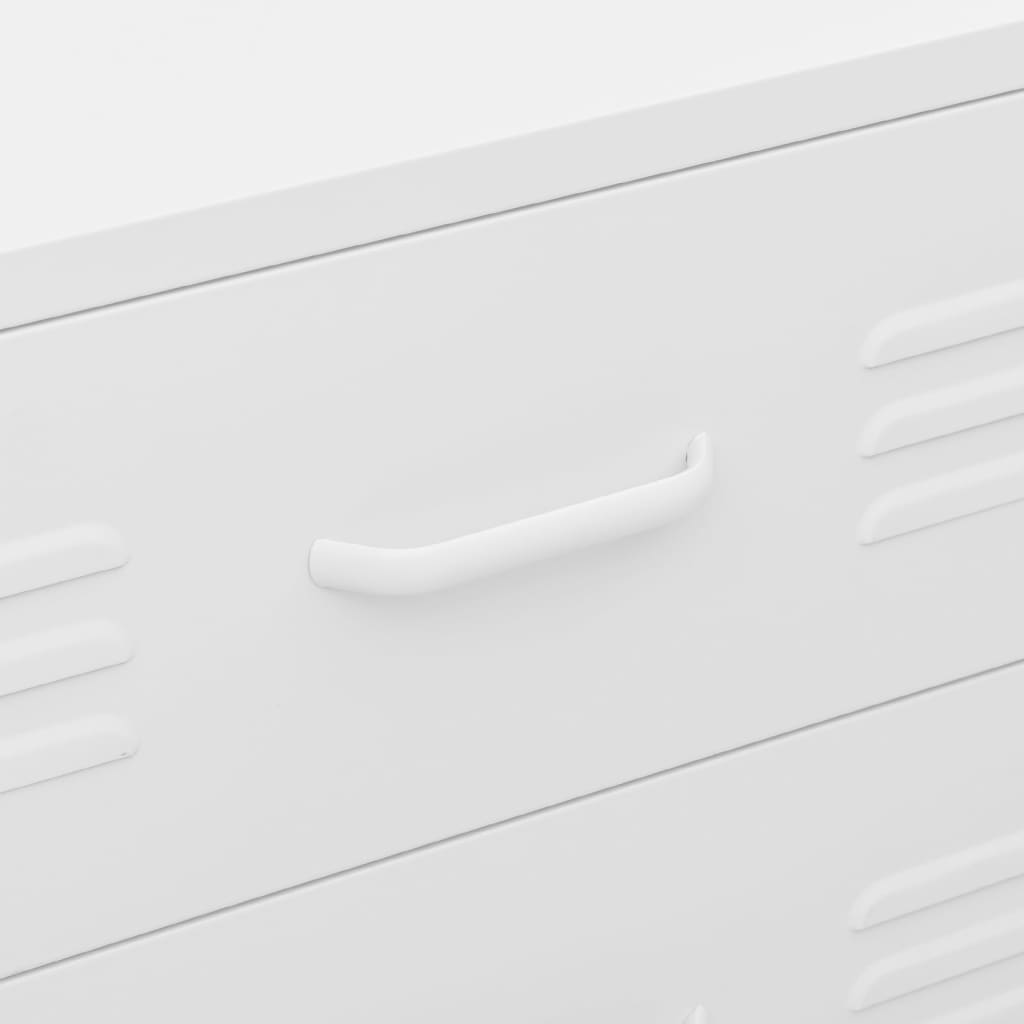 Fehér acél fiókos szekrény 80 x 35 x 101,5 cm