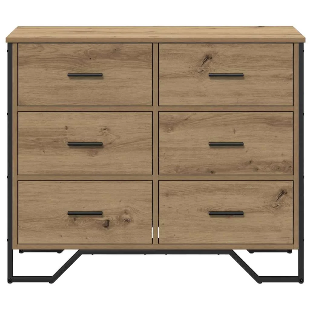 Fiókos Szekrény kézműves tölgy 91 x 35.5 x 74.5 cm Faanyag