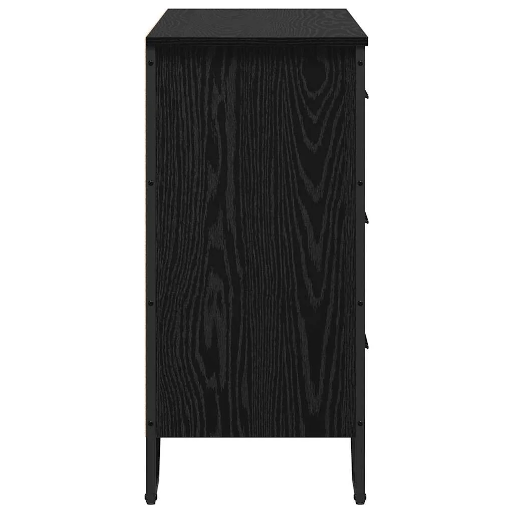 Fiókos Szekrény fiókkal Musta tammi 91 x 35.5 x 74.5 cm Faanyag