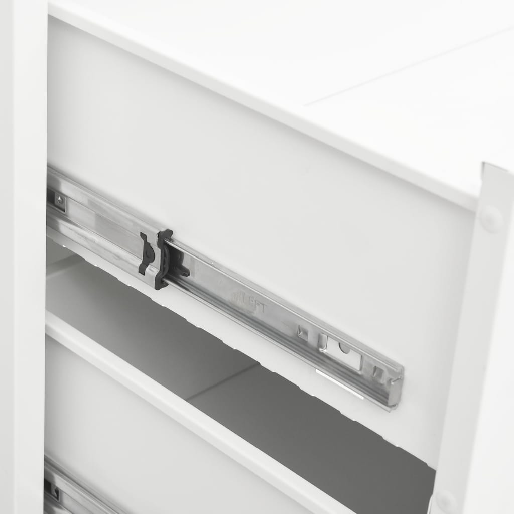 Fehér fém ipari fiókos szekrény 78 x 40 x 93 cm