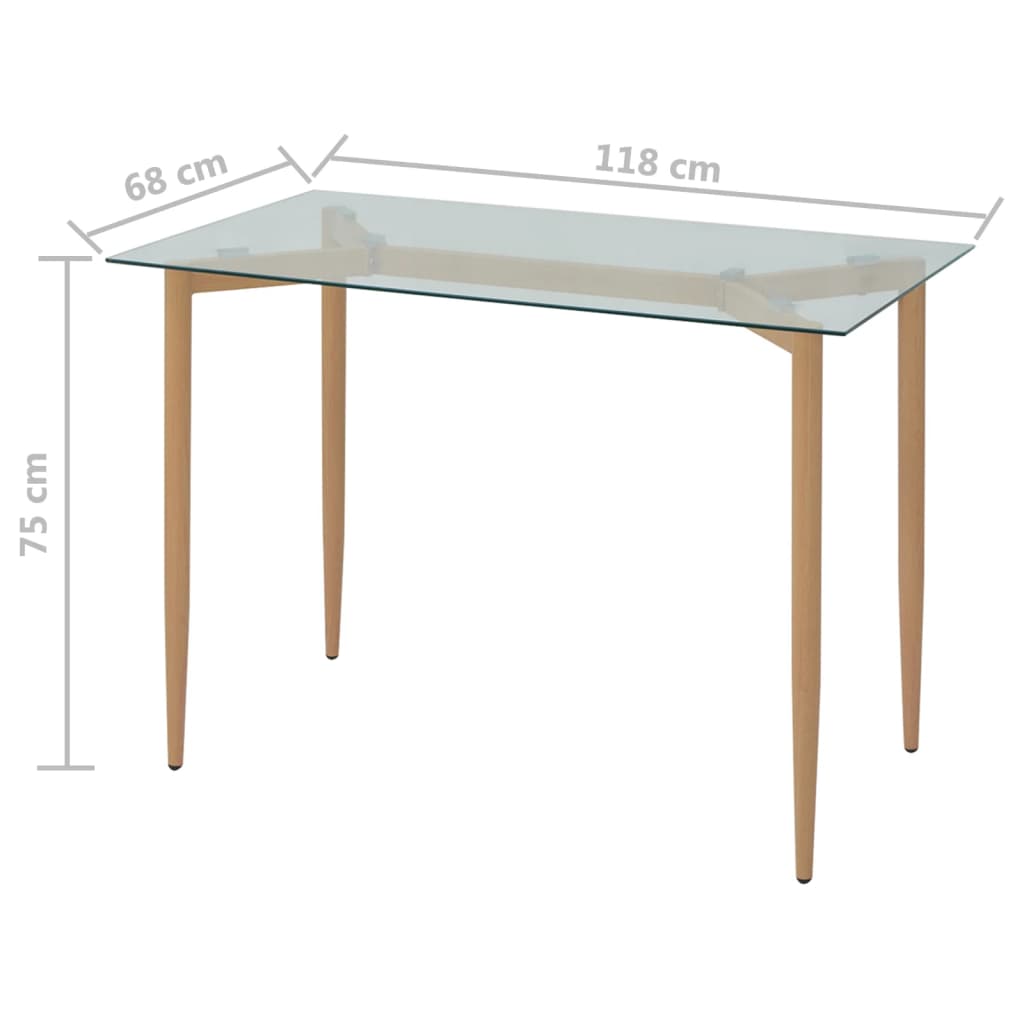 étkezőasztal 118x68x75 cm